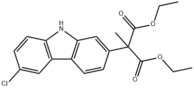 6-氯-2-咔唑-Α-甲基丙二酸二乙酯 结构式