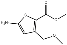 5-氨基-3-(甲氧基甲基)噻吩-2-羧酸甲酯 结构式