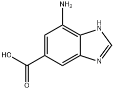 7-AMINO-1H-BENZIMIDAZOLE-5-CARBOXYLIC ACID 结构式