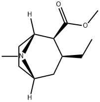 8-Azabicyclo[3.2.1]octane-2-carboxylicacid,3-ethyl-8-methyl-,methylester,(1R,2S,3S,5S)-(9CI) 结构式