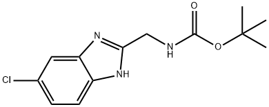 (6-Chloro-1H-benzoimidazol-2-ylmethyl)-carbamic acid tert-butyl ester 结构式