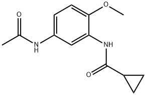 Cyclopropanecarboxamide, N-[5-(acetylamino)-2-methoxyphenyl]- (9CI) 结构式