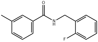 N-(2-氟苄基)-3-甲基苯甲酰胺 结构式
