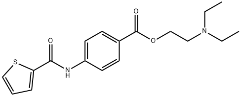 2-(二乙基氨基)乙基-4-(噻吩-2-甲酰氨基)苯甲酸酯 结构式