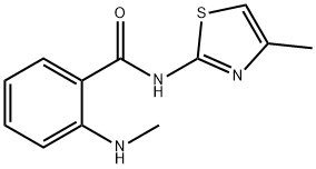Benzamide, 2-(methylamino)-N-(4-methyl-2-thiazolyl)- (9CI) 结构式