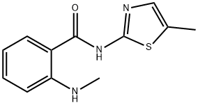 Benzamide, 2-(methylamino)-N-(5-methyl-2-thiazolyl)- (9CI) 结构式