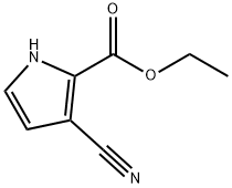 3-氰基-1H-吡咯-2-甲酸乙酯 结构式