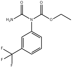 N-(Aminocarbonyl)-N-[3-(trifluoromethyl)phenyl]carbamic acid ethyl ester 结构式