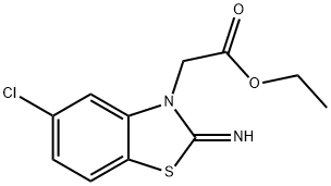 5-Chloro-2,3-dihydro-2-imino-3-benzothiazoleacetic acid ethyl ester 结构式