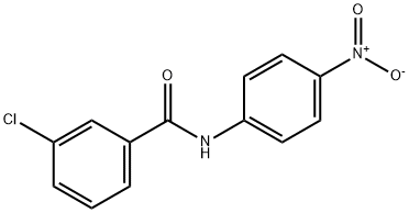 3-氯-N-(4-硝基苯基)苯甲酰胺 结构式