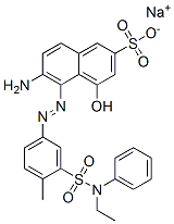 6-氨基-5-[[3-[(乙苯氨基)磺酰]-4-甲苯基]偶氮]-4-羟基-2-萘磺酸钠 结构式