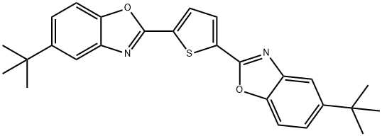 2,5-双(5-叔丁基-2-苯并恶唑基)噻吩 结构式