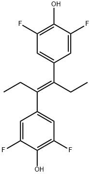 3,5,3',5'-tetrafluorodiethylstilbestrol 结构式