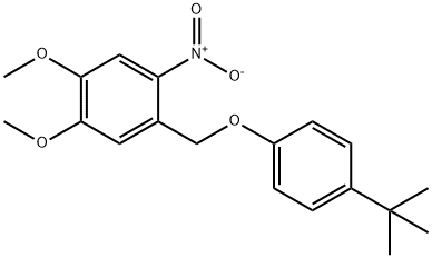 4-[[4-(tert-butyl)phenoxy]methyl]-5-nitroveratrole 结构式