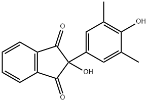 1,3-Indandione, 2-(3,5-dimethyl-p-hydroxyphenyl)-2-hydroxy- 结构式