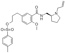 BENZAMIDE, 2-METHOXY-5-[3-[[(4-METHYLPHENYL)SULFONYL]OXY]PROPYL]-N-[[1-(2-PROPENYL)-2-PYRROLIDINYL]METHYL]- 结构式