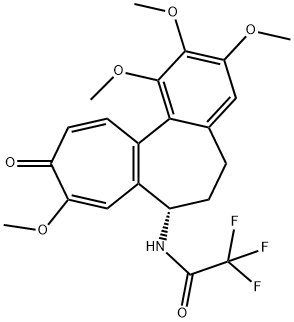 2,2,2-Trifluoro-N-[(7S)-5,6,7,10-tetrahydro-1,2,3,9-tetramethoxy-10-oxobenzo[a]heptalene-7-yl]acetamide 结构式