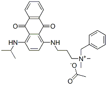 benzyl[3-[[9,10-dihydro-4-[isopropylamino]-9,10-dioxo-1-anthryl]amino]propyl]dimethylammonium acetate 结构式