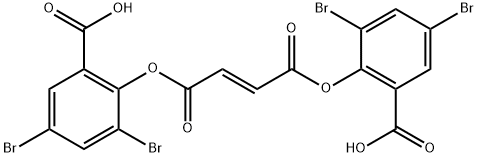 双(3,5-二溴水杨酸)富马酸酯 结构式