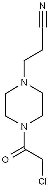 3-[4-(2-氯乙酰)哌嗪-1-YL]丙腈 结构式