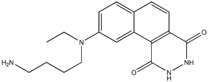 9-(N-(4-aminobutyl)-N-ethyl)aminobenzo(f)phthalazine-1,4-(2H,3H)dione 结构式