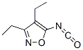 Isoxazole, 3,4-diethyl-5-isocyanato- (9CI) 结构式