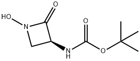 叔丁基(S)-(1-羟基-2-氧代氮杂环丁烷-3-基)氨基甲酸酯 结构式