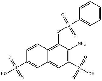 3-amino-4-[(phenylsulphonyl)oxy]naphthalene-2,7-disulphonic acid 结构式