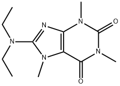 8-(diethylamino)-3,7-dihydro-1,3,7-trimethyl-1H-purine-2,6-dione 结构式