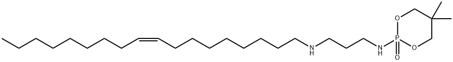N-[(5,5-Dimethyl-1,3,2-dioxaphosphorinane 2-oxide)-2-yl]-N'-[(Z)-9-octadecenyl]-1,3-propanediamine 结构式