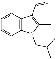 1-异丁基-2-甲基-1H-吲哚-3-甲醛 结构式