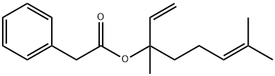 苯乙酸-1-乙烯基-1,5-二甲基-4-己烯酯 结构式