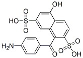 4-aminobenzoyl-5-hydroxynaphthalene-2,7-disulphonic acid  结构式