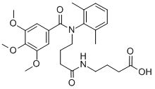 N-(N-(3,4,5-Trimethoxybenzoyl)-4-(2,6-dimethylanilino)butyryl)-4-amino butyric acid 结构式