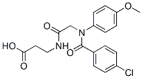 3-[[2-[(4-chlorobenzoyl)-(4-methoxyphenyl)amino]acetyl]amino]propanoic acid 结构式