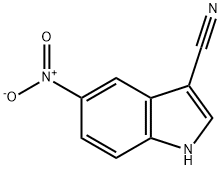5-硝基吲哚-3-甲腈 结构式