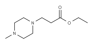 3-(4-甲基-哌嗪-1-基)-丙酸乙酯 结构式