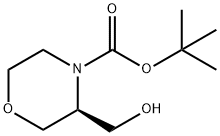 (3S)-3-(羟甲基)吗啉-4-羧酸叔丁酯 结构式