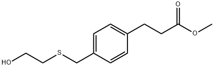 methyl 3-[4-(2-hydroxyethylsulfanylmethyl)phenyl]propanoate 结构式