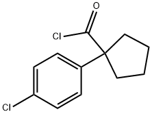 1-(4-氯苯基)-1-环戊羰酰氯 结构式