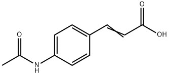 4-乙酰氨基肉桂酸 结构式