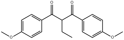 2-乙基-1,3-二(4-甲氧基苯基)-1,3-丙二酮 结构式