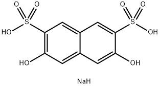 2,7-二羟基萘-3,6-二磺酸钠 结构式