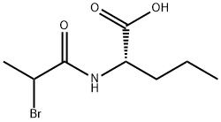 N-(2-溴丙酰基)-DL-正缬氨酸 结构式