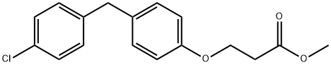 methyl 3-[4-[(4-chlorophenyl)methyl]phenoxy]propanoate 结构式