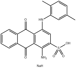 1-Amino-4-[(2,5-dimethylphenyl)amino]-9,10-dihydro-9,10-dioxo-2-anthracenesulfonic acid sodium salt 结构式