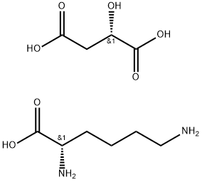 L-赖氨酸 (2S)-2-羟基丁二酸盐 结构式