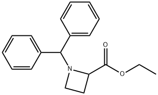 1-二苯甲基-氮杂环丁烷-2-甲酸乙酯 结构式