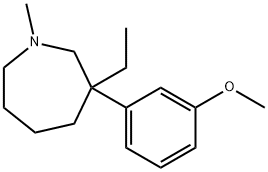 3-ethylhexahydro-3-(3-methoxyphenyl)-1-methyl-1H-azepine 结构式