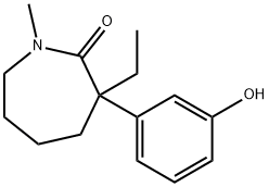 3-乙基六氢-3-(3-羟基苯基)-1-甲基-2H-氮杂卓-2-酮 结构式